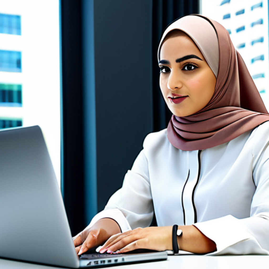 코딩교육지도사와 교육의 유연성 - Modern Arab Professional**

"A confident Arab businesswoman in a stylish, modest hijab and professio...