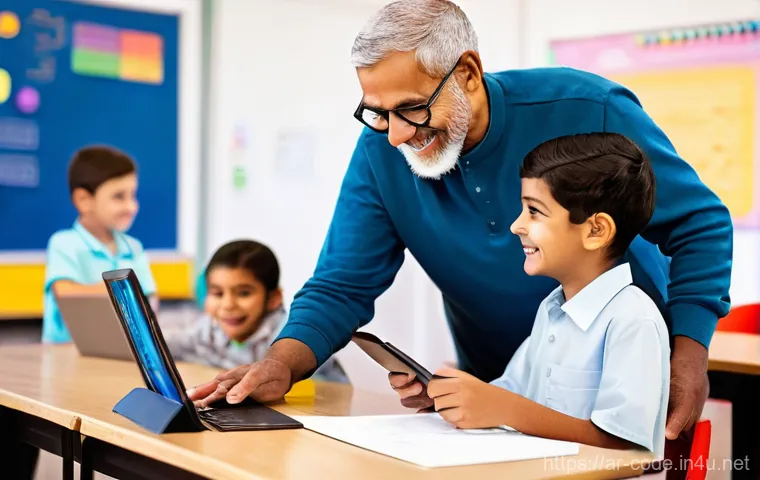 코딩교육지도사 직업군의 다양성 - **Prompt 1: Inspiring the Young Coder**
    "A heartwarming scene depicting a kind and wise older Ar...
