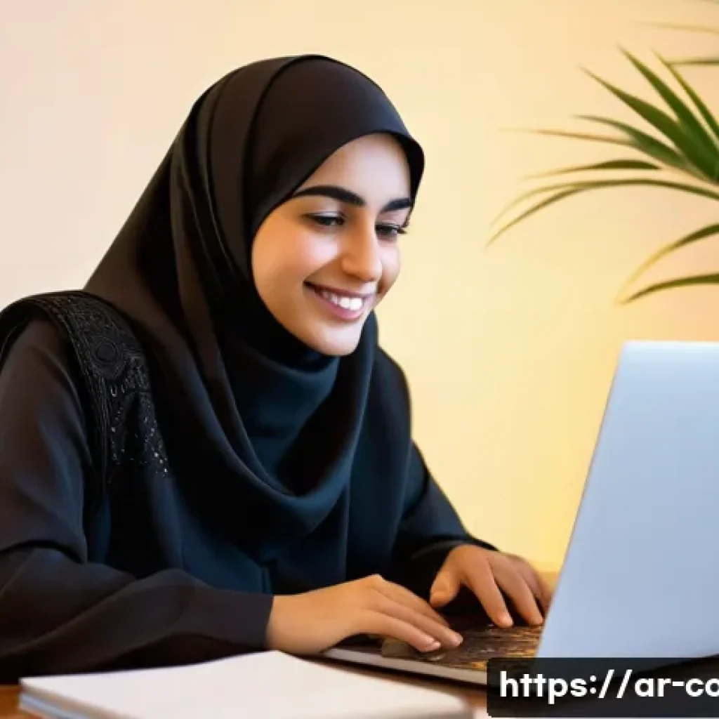 코딩교육지도사와 학습 경험 디자인 - **Prompt:** A young Arab individual, in their early twenties, seated at a modern desk in a warmly li...
