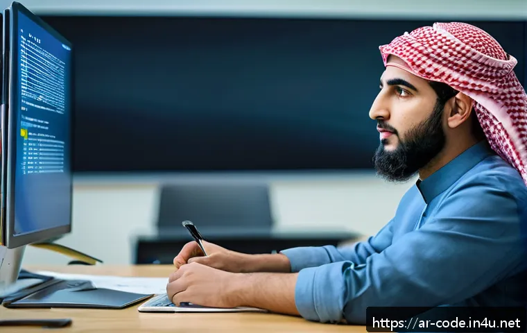 코딩교육지도사와 비즈니스 코딩 교육 - A professional Arab programming instructor in a modern tech classroom, presenting coding concepts on...